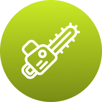 Icon showing controlled and careful tree removal.