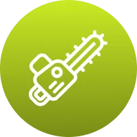 Icon showing controlled and careful tree removal.